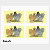 ニワトリを口絞りする 長方形シール (シート)