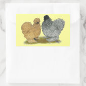 ニワトリを口絞りする 長方形シール (バッグ)