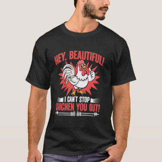ニワトリを止められない農家の養鶏 Tシャツ
