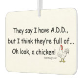 ニワトリを満載 カーエアーフレッシュナー (左)