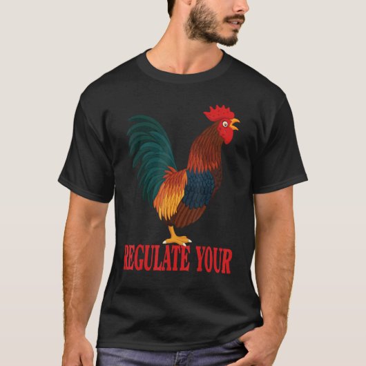 ニワトリを調教 ニワトリを調教 おんどり Tシャツ (正面)
