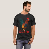ニワトリを調教 ニワトリを調教 おんどり Tシャツ (正面フル)