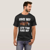 ニワトリを連れてロックオン Tシャツ (正面フル)