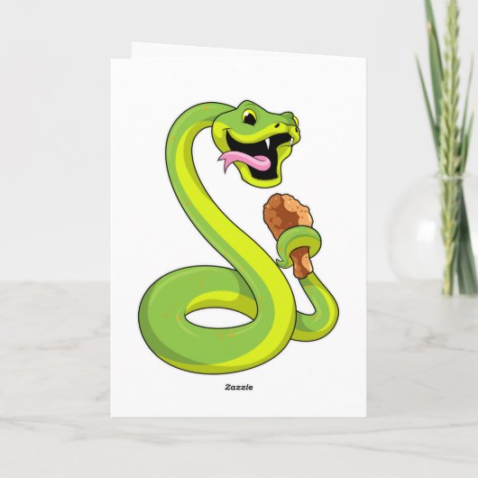 ニワトリを食べるヘビ カード (裏面)