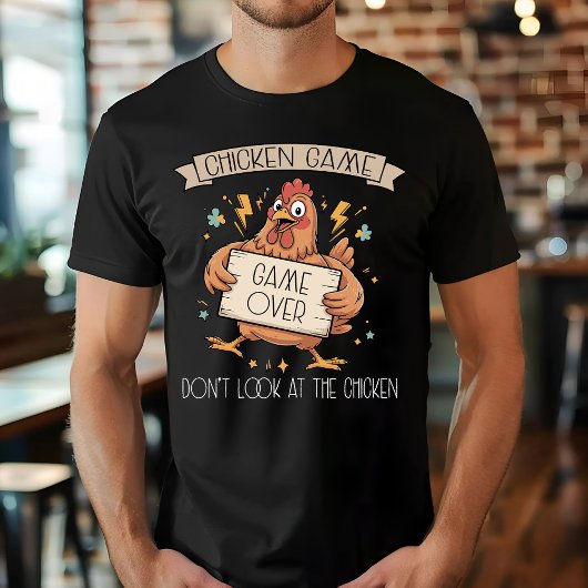 ニワトリゲーム ニワトリを見つめるな Tシャツ