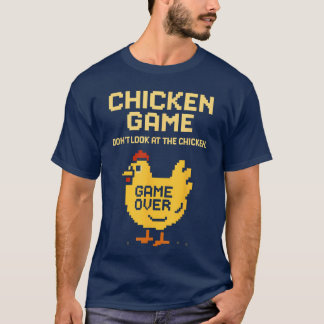ニワトリゲーム 目を離すな 面白いニワトリ Tシャツ