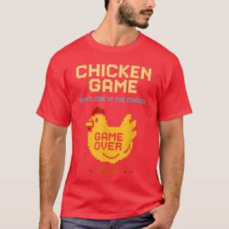 ニワトリゲーム 見ちゃダメよニワトリ おもしろニワトリ Tシャツ