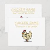 ニワトリゲーム 鶏を見ちゃダメ 面白いひよこ セーブザデート (正面/裏面)