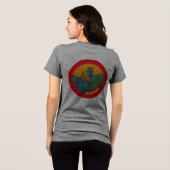 ニワトリサークルデザイン トライブレンドTシャツ (裏面全面)