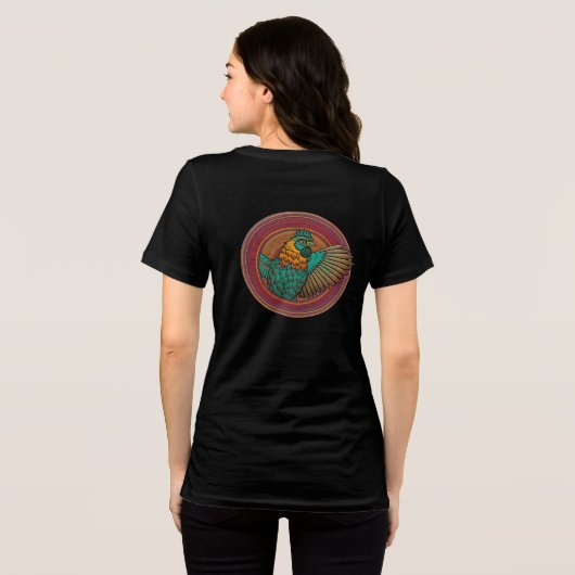ニワトリサークルデザイン トライブレンドTシャツ (裏面全面)