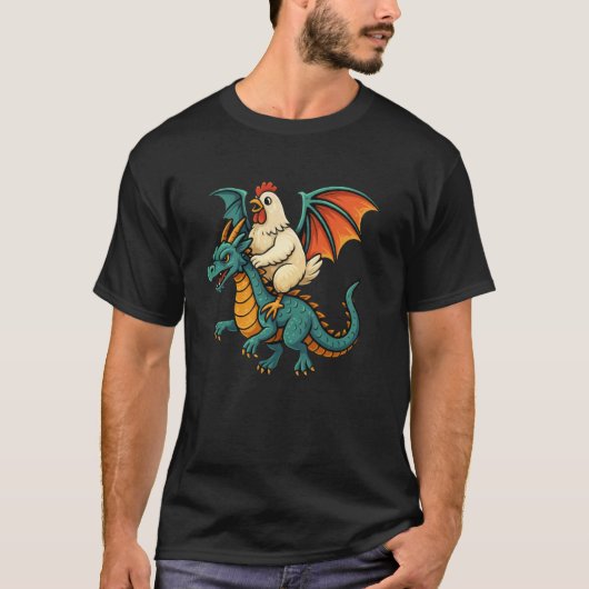 ニワトリドラゴン Tシャツ (正面)