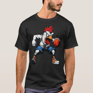 ニワトリバスケットボール選手 Tシャツ