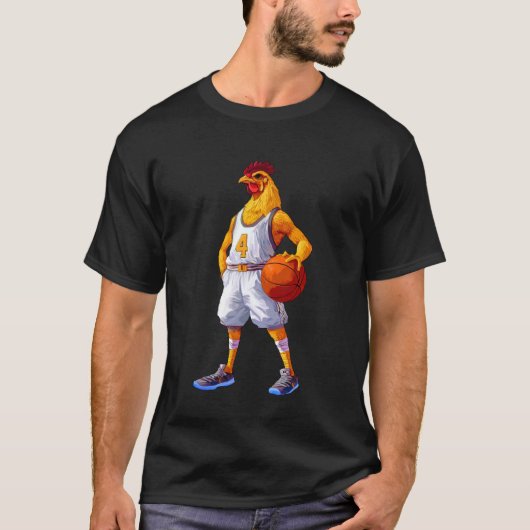 ニワトリバスケットボール Tシャツ (正面)