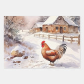 ニワトリファッションドス ラッピングペーパーシート (正面2)