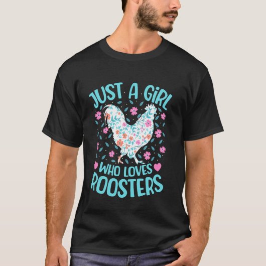 ニワトリフラワーレディースガールズ Tシャツ (正面)