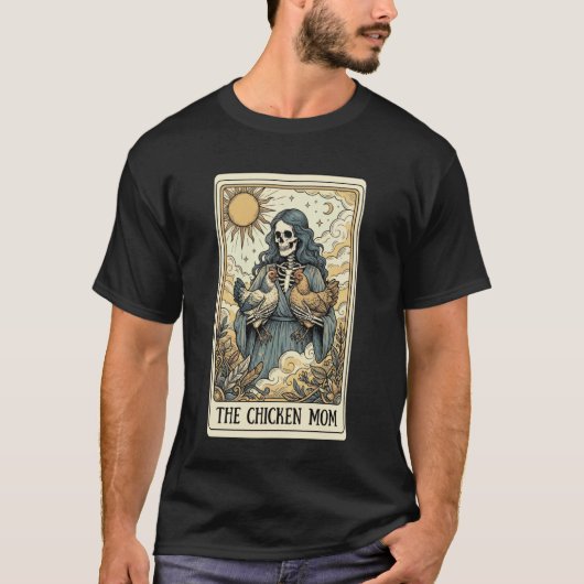 ニワトリママのタロットカード Tシャツ (正面)