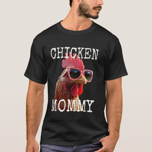 ニワトリママひよこ母お母さん農家養鶏母 Tシャツ (正面)