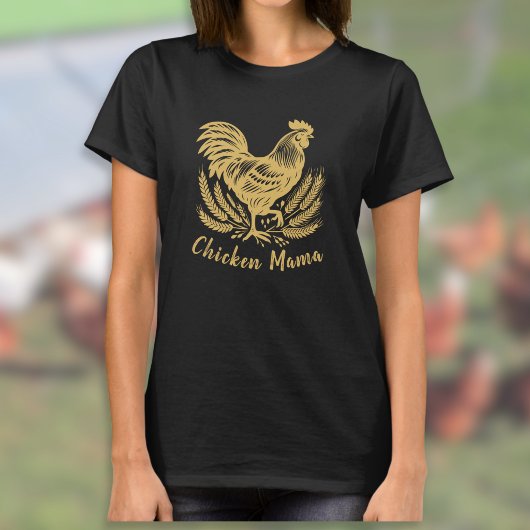 ニワトリママ養鶏女性卵農家 Tシャツ