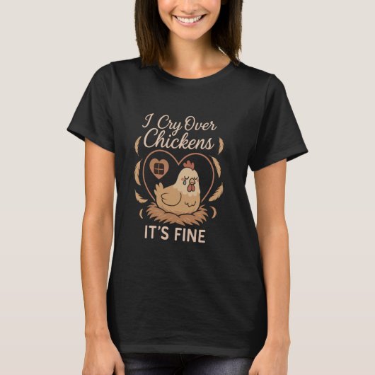 ニワトリママ 鶏を飼う おもしろい 鳥好き 趣味 Tシャツ (正面)