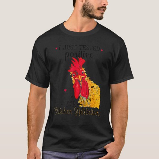 ニワトリ中毒検査陽性 Tシャツ (正面)