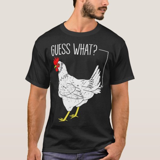 ニワトリ予想何ジョークニワトリ Tシャツ (正面)