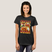 ニワトリ好きなラップCDのレアもの 90年代 ユーモアチック Tシャツ (正面フル)