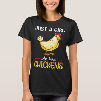 ニワトリ好きな女子 鶏飼育者 Tシャツ
