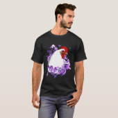 ニワトリ好きのためのニワトリフラワー Tシャツ (正面フル)