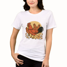 ニワトリ好きのためのレディースTシャツ