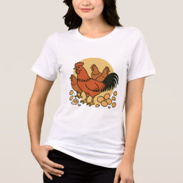ニワトリ好きのためのレディースTシャツ トライブレンドＴシャツ