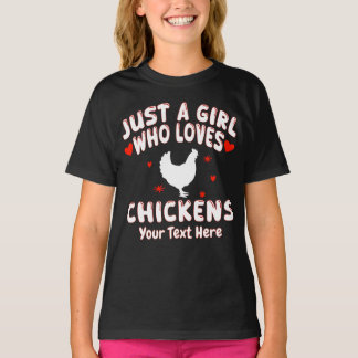 ニワトリ好き女子 ギフト オーダーメイド Tシャツ