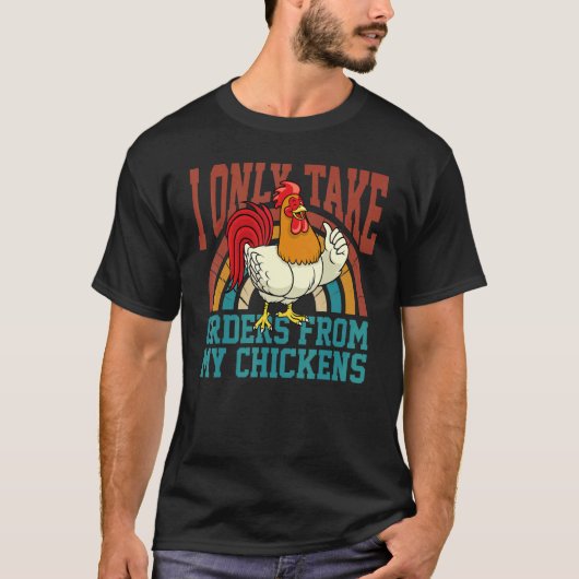 ニワトリ小屋の食糧パン用の養鶏家ファッション Tシャツ (正面)