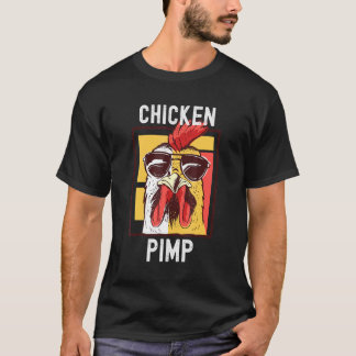 ニワトリ愛好家のレトロな男性向けファームチキンTシャツ Tシャツ