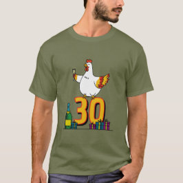ニワトリ愛好家の誕生日 30歳 メスニワトリ ペット ポーリトリー Tシャツ