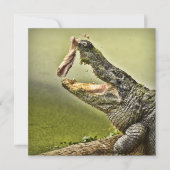 ニワトリ捕らえる昼食野生生物写真 招待状 (正面)