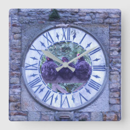 ニワトリ時計 スクエア壁時計