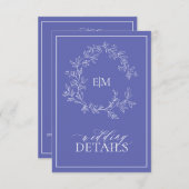 ニワトリ葉付きクレストモノグラム結婚の詳細 エンクロージャーカード (正面/裏面)