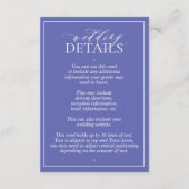 ニワトリ葉付きクレストモノグラム結婚の詳細 エンクロージャーカード (裏面)