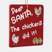 ニワトリ親愛のサンタがクリスマスを祝った セラミックオーナメント (右)