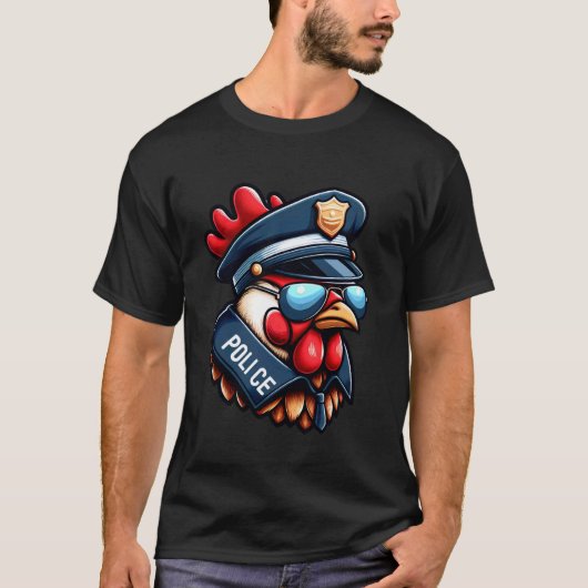 ニワトリ警察官 Tシャツ (正面)