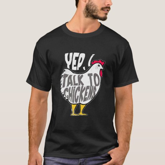 ニワトリ農場の動物 Tシャツ (正面)