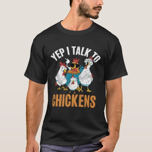 ニワトリ農家や農家が趣味でニワトリを育てる Tシャツ (正面)