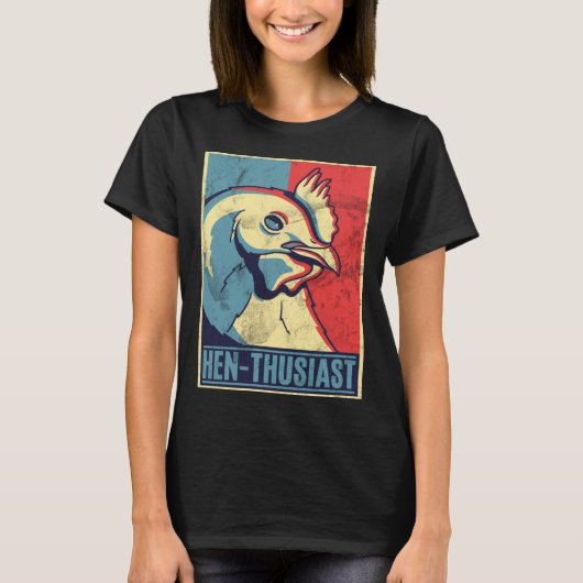 ニワトリ農家や農家が趣味でニワトリを育てる Tシャツ (正面)