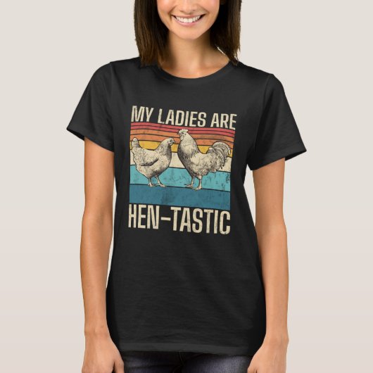 ニワトリ農家や農家が趣味でニワトリを育てる Tシャツ (正面)