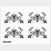 ニワトリ3 長方形シール (シート)