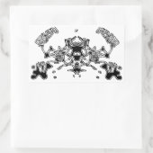 ニワトリ3 長方形シール (バッグ)