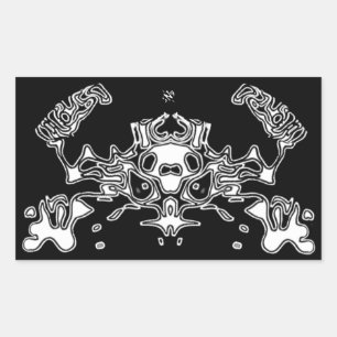 ニワトリ4 長方形シール