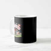 ニワトリ アメリカ独立記念日 7月4日 農場 花火 コーヒーマグカップ (正面左)