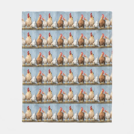 ニワトリ・ガロール フリースブランケット (正面)