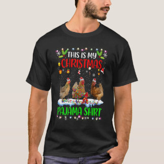 ニワトリ クリスマス 2022 これが私のクリスマスパジャマ Tシャツ